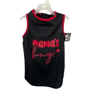 Pet Spirit Mama’s Boy Black and Red Pet T-Shirt